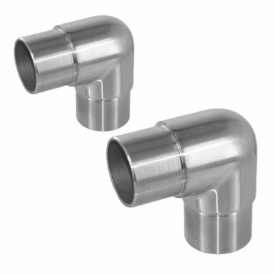 2 x Raccord 90 degrés pour tube diam. 42,4 x 2 mm – Inox 304