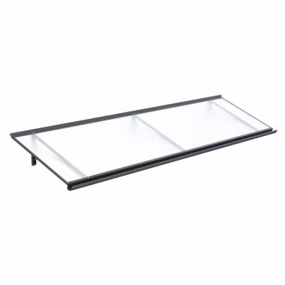 ARCTOM Auvent Saba 197×54, couleur anthracite RAL7016, plaque en PMMA satinée