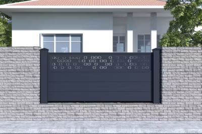 Lot de 3 clôtures aluminium 1,9m ADULA H.90cm gris