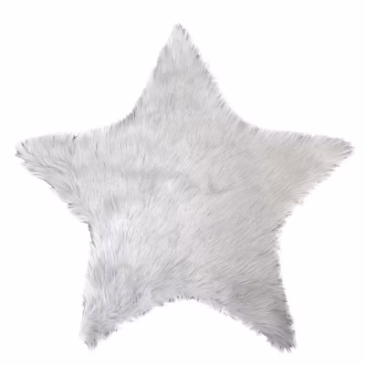 Tapis imitation fourrure en forme d&rsquo;étoile