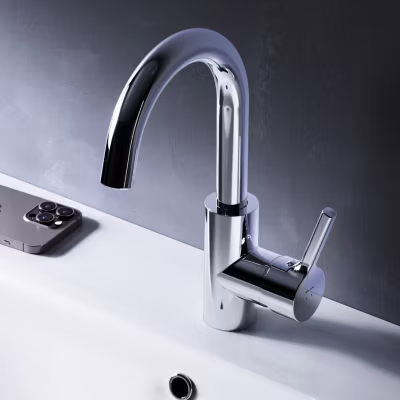 Mitigeur de lavabo Robinet Salle de Bain avec bec rotatif, Chromé X-Joy S FXB02700 AM.PM