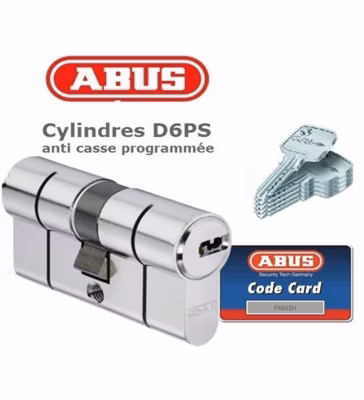 Cylindre de sécurité pour porte barillet 30 x 50 mm D6PS ABUS 5 clés
