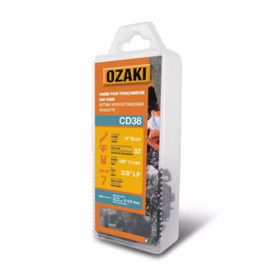 Chaîne de tronçonneuse – OZAKI – Sous coque semi carrée 3/8&Prime;LP .043 (1,1mm) 52 entraîneurs ( E52 )