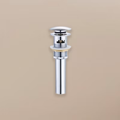 Bonde push up salle de bain chromée vasque encastrée