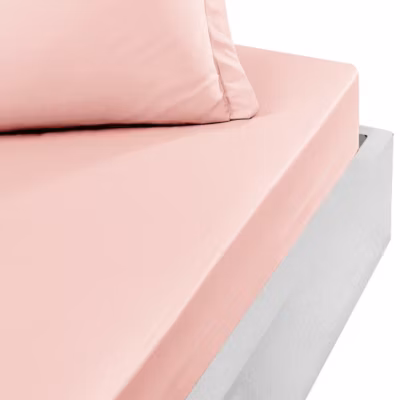 Drap housse bonnet 40 cm en percale coton  PLUSPoudre 80×200 cm SOFT PERCALE