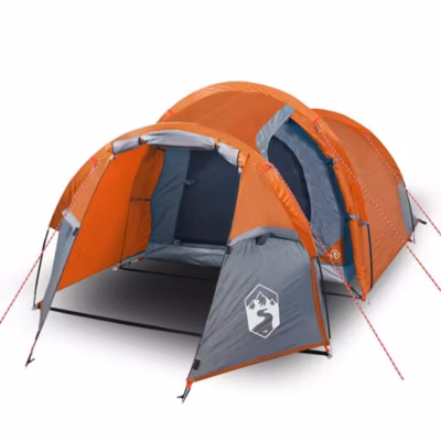Tente de camping tunnel 3 personnes orange imperméable vidaXL