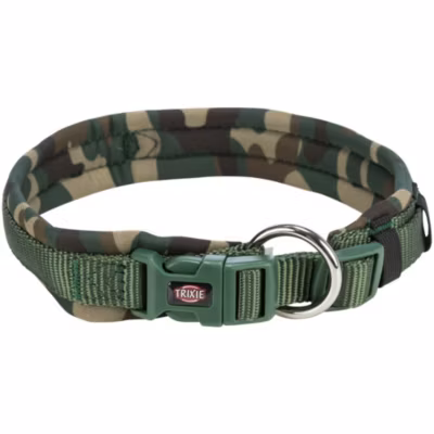 Collier  XS-S vert camouflage avec rembourrage pour chien