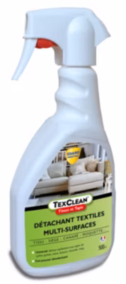 Détachant tissu TexClean 500ml Tissu Matelas Canapé et Tapis Détachant et Nettoyant Professionnel