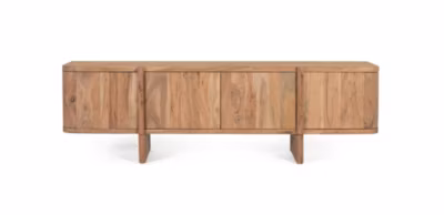 Meuble TV en bois d&rsquo;acacia massif