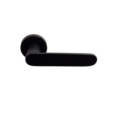 Paire de Poignées « A JOE » KLOSE besser sur Rosaces Rondes ALUMINIUM Noire – Bec de cane