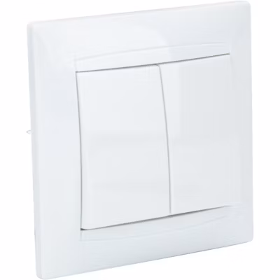 Double va et vient encastré Zyna – Blanc – Zenitech