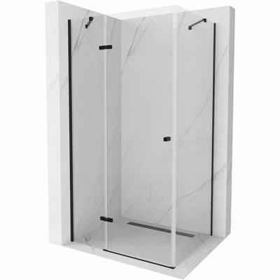 Mexen Roma cabine de douche pivotante 100 x 120 cm, transparent, noir – 854-100-120-70-00