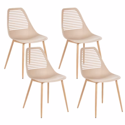 Lot de 4 chaises de salle à manger MONTELLO Beige