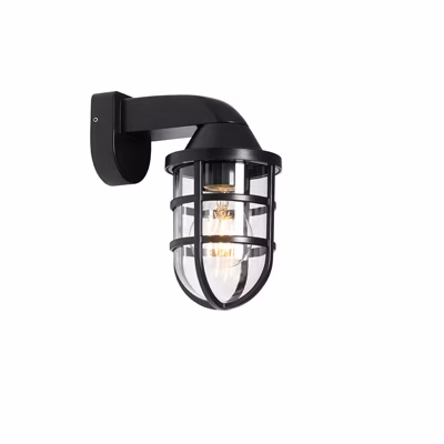 Applique murale d&rsquo;extérieur moderne noire IP54 – Joeri