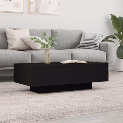 Table basse,Table Salon,Table d&rsquo;appoint noir 100×49,5×31 cm bois d&rsquo;ingénierie