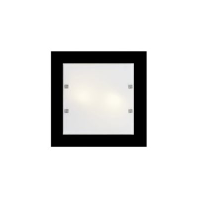 LUMICOM – BROOK Plafonnier, 4XE27, max 42W, métal/verre, noir mat, 50x50cm