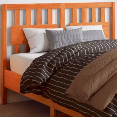 vidaXL Tête de lit cire marron 135 cm bois massif de pin 844293