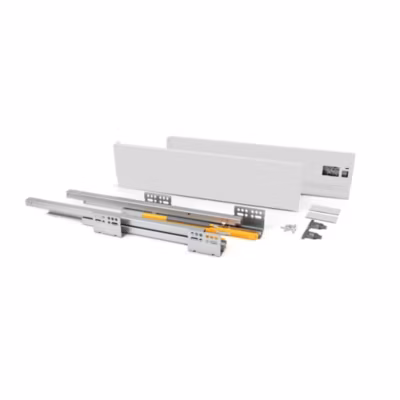 Emuca Tiroir extérieur Concept 30kg hauteur 138mm, profondeur 500mm, Acier, Peint en blanc
