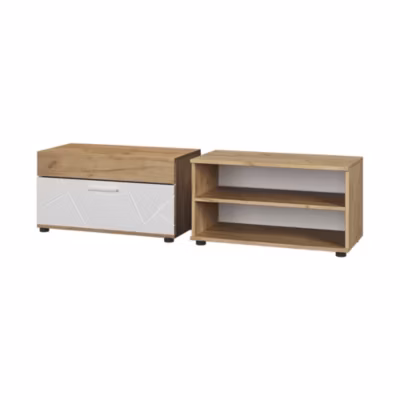 Vicco Meuble mural Chêne doré/blanc 2 pièces