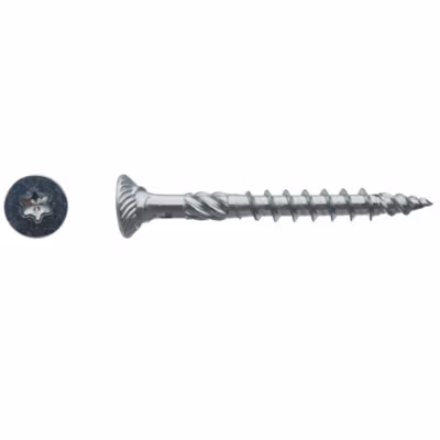 500 Vis Bois TK3 Tête Fraisée Crantée Torx F/Partiel 3.5 x 35 mm – Zingué blanc – D-Work