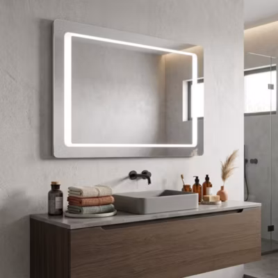 Miroir Salle De Bain 100X70 Rétroéclairé À Led