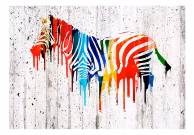 Papier peint intissé panoramique animaux urban safari 100×70 cm