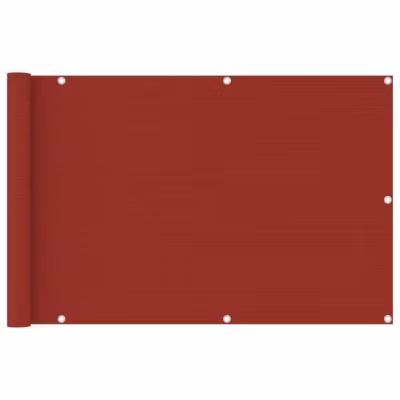 vidaXL écran de balcon Rouge 90×400 cm PEHD