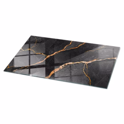 Dessus de table en verre trempé Wallfluent 120×60 cm Motif marbré avec veines