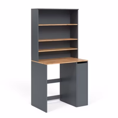 Vicco Armoire machine à laver Anthracite/chêne doré 93.6×88.2cm 2 pièces avec placard et étagère