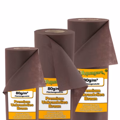 216 m² film de paillage, toile de paillage 80 g 1,8 m de large, marron Aquagart