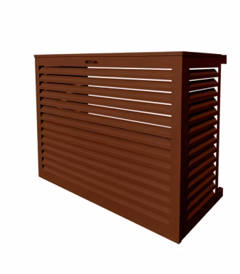 Cache climatiseur – pompe à chaleur ALUMINIUM ROUGE BRUN taille S