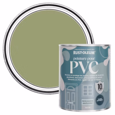 Peinture Verte pour Portes et Fenêtres en PVC, Finition Satinée – RUST-OLEUM – Terrain connu 750ml