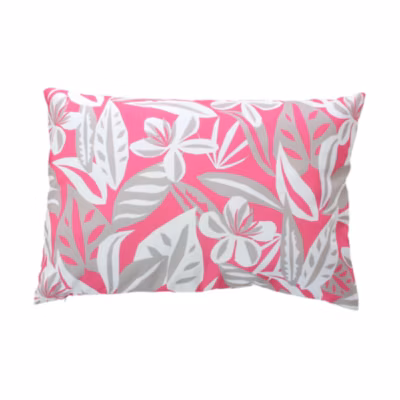 Coussin déhoussable extérieur à motifs (45×60 cm – Fuchsia)