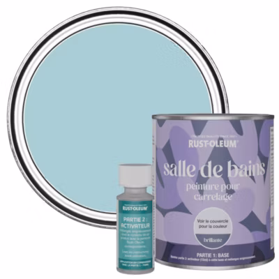 Peinture Bleue pour carrelage de Salle de Bain, Brillante – RUST-OLEUM – Cyclades 750ml