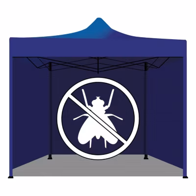 Taman 3×4,5 – Gazebo de jardin pliant avec toiles latérales et moustiquaire – Bleu