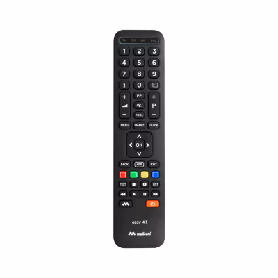 Meliconi – Télécommande universelle EASY 4.1 pour 4 appareils TV, SAT, TNT, DVD, BOX – 100% fonctions d&rsquo;origine – Touches Smart Tv