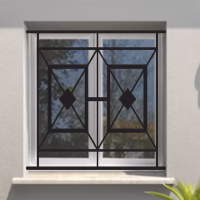 Grille de Defense Toulousaine pour Fenetre H 105 cm x L 160 cm (côte tableau)