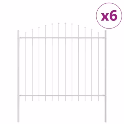 Clôture de jardin 6 pcs Blanc 170 x 165 cm vidaXL