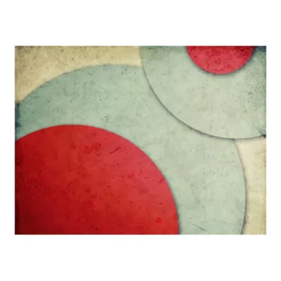 Papier peint intissé panoramique abstractions cercles – rétro 200×154 cm