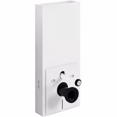 Bâti-support pour cuvette de WC au sol habillage blanc complet insonorisé prêt à poser SANINDUSA SANGLASS WALL 3/6L