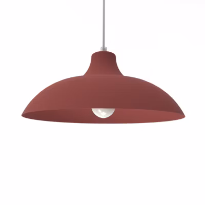 LUMICOM – PARIGINA Suspension, 1X E27, max 42W, métal, rouge cowhide, D.30cm