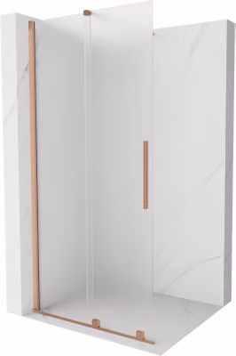 Mexen Velar paroi de douche coulissante Walk-in 70 x 200 cm, givre 8 mm, cuivre brossé – 871-070-000-33-65