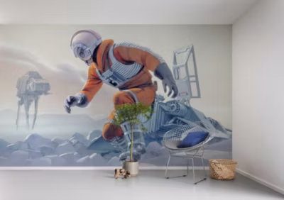 Papier peint panoramique sur intissée de Komar – Star Wars Classic RMQ Hoth Battle Pilot – Taille: 500 x 250 cm