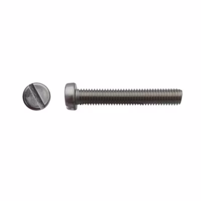 100 Vis Métaux Tête Cylindrique Fendue 8 x 20 mm – DIN 84 – Inox A4 – D-Work