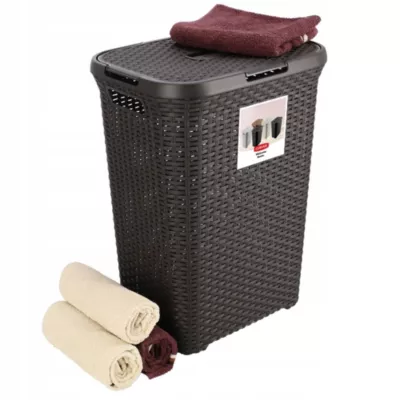 CURVER Panier à linge 60 L Marron