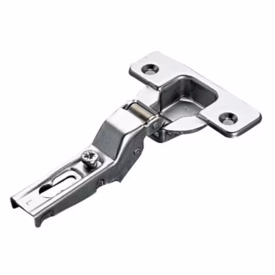 Charnière invisible à visser non clipsable coudée 9mm finition argent – SALICE – C9A6L99