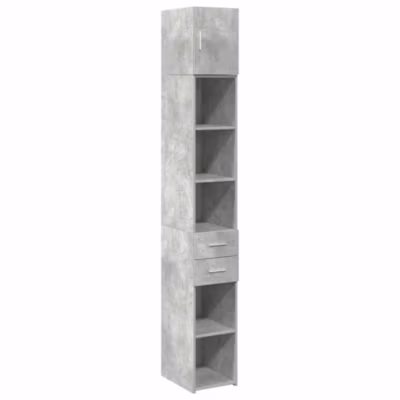 Armoire de rangement mince gris béton 30×42,5×225 cm vidaXL