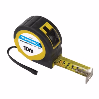 Mètre Ruban Measure Max 10 m – Largeur 32 mm – Précision et Durabilité – Silverline