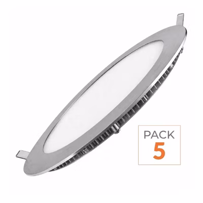 Pack de  5 – Spot LED Extra Plat Rond 24W Blanc – Blanc Chaud 2300K – 3500K – SILAMP