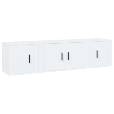 Ensemble de meubles TV 3 pcs Blanc Bois d&rsquo;ingénierie – Prolenta Premium
